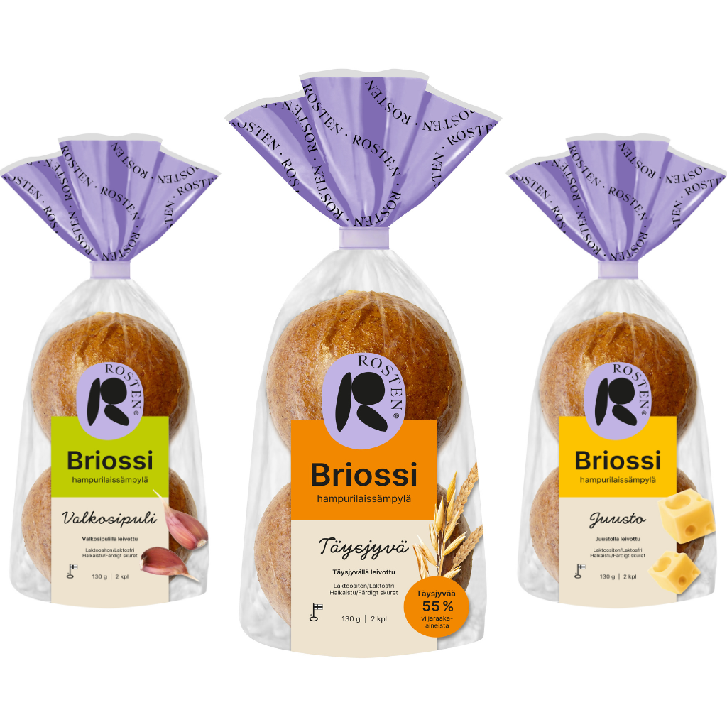 Rosten Briossi maustetut hampurilaissämpylät