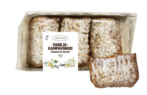 Rosten Vaniljakampaviineri 3 kpl/225 g