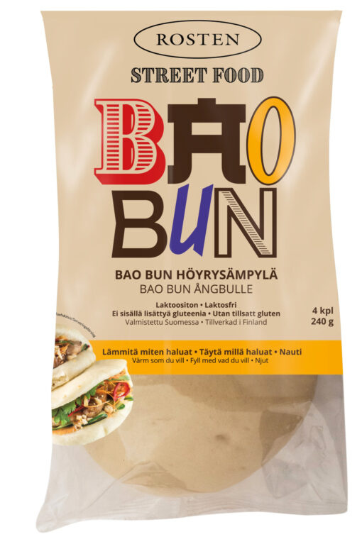 Rosten Street Food Bao Bun höyrysämpylä 4kpl/240 g
