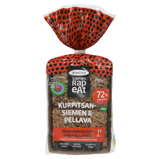 Rosten Siemenrapeat Kurpitsa & Pellava siemennäkkileipä 12kpl 250g