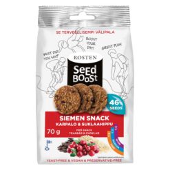 Rosten Seedboost Tranbär & Chokladbitar siemen snack 70 g