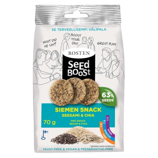 Rosten Seedboost Sesam & Chia frö snack 70 g