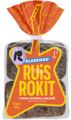 Rosten Ruisrokit Klassikko 370 g/6 kpl ruismallasleipä