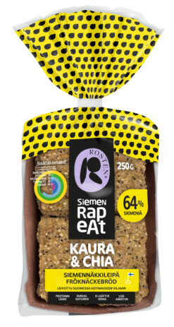 Rosten Siemen Rapeat Kaura & Chia siemennäkkileipä 12kpl 250g