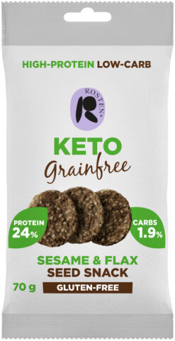 Rosten Gluten Free Keto Seesami & Pellava Seedsnack  70 g