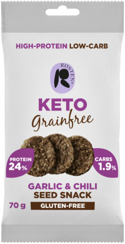 Rosten Gluten Free Keto Garlic&Chili Seed Snack 70 g